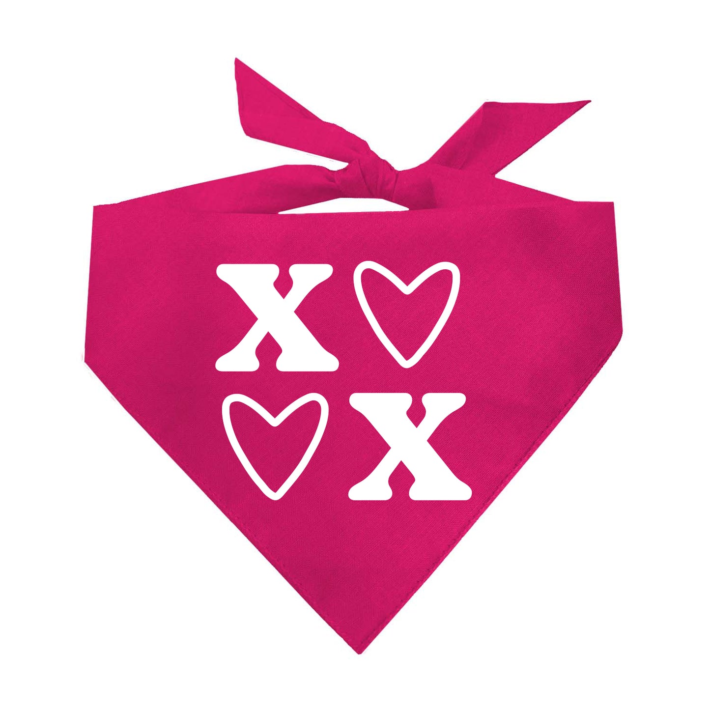 XOXO Triangle Dog Bandana