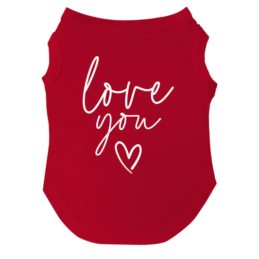 Love You Valentine's Day Dog Tee