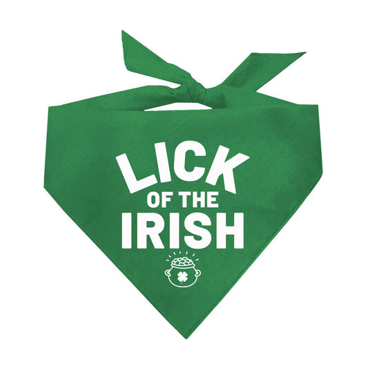 Lick Of The Irish St. Patricks Day Triangle Dog Bandana