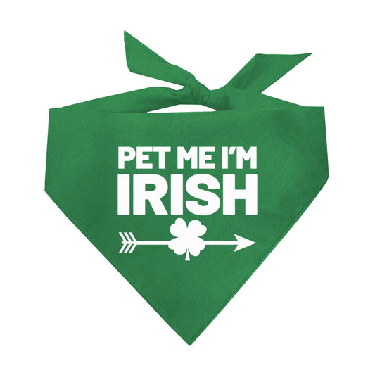 Pet Me I'm Irish St. Patricks Day Triangle Dog Bandana