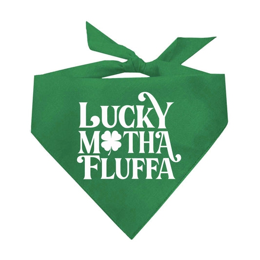 Lucky Motha Fluffa St. Patrick's Day Triangle Dog Bandana