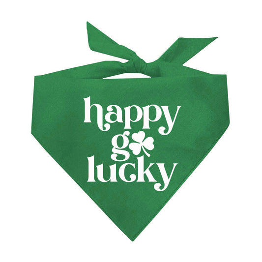 Happy Go Lucky St.Patrick's Day Triangle Dog Bandana