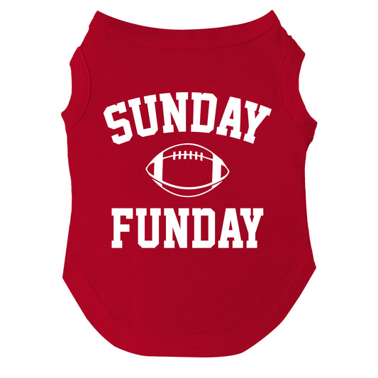 Sunday Funday Dog Tee | Soft Cotton Blend | Made in USA | Cute & Funny Pet Outfit