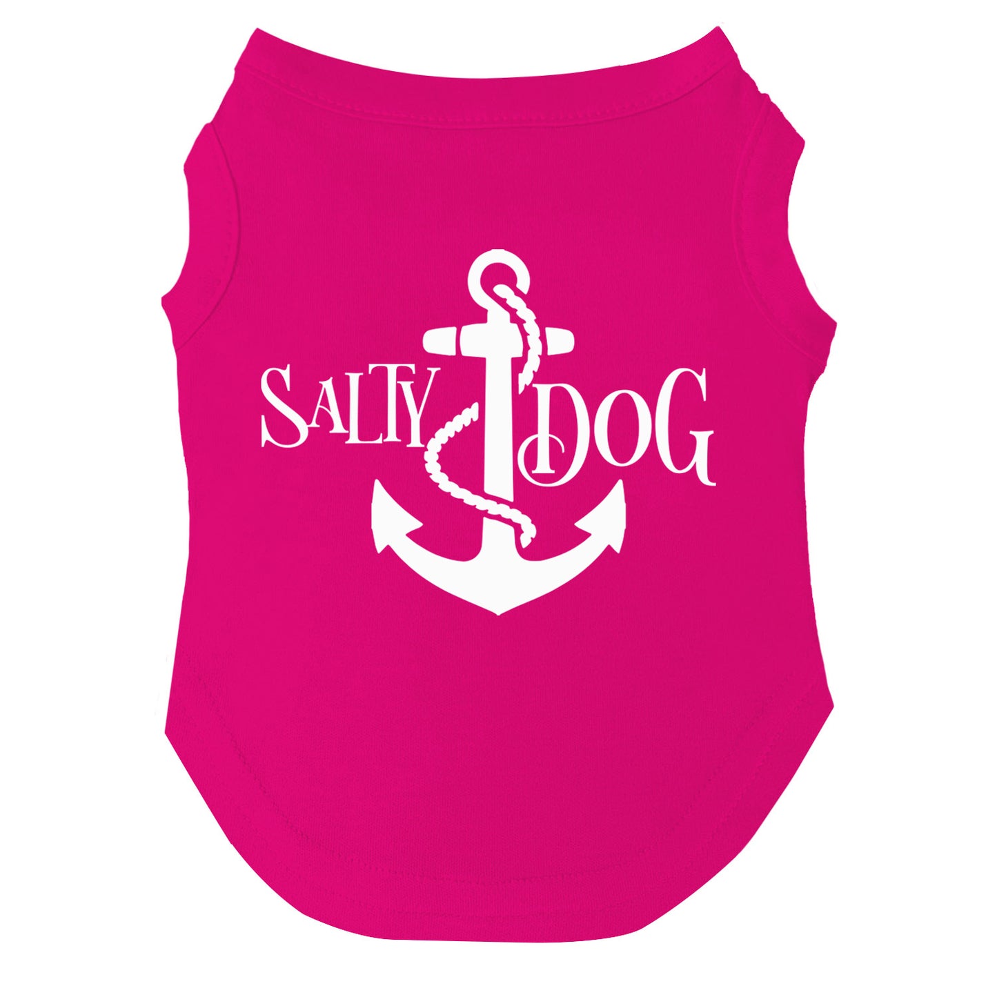 Salty Dog Dog Tee | Summer Pet Outfit | Soft Cotton Blend | Made in USA