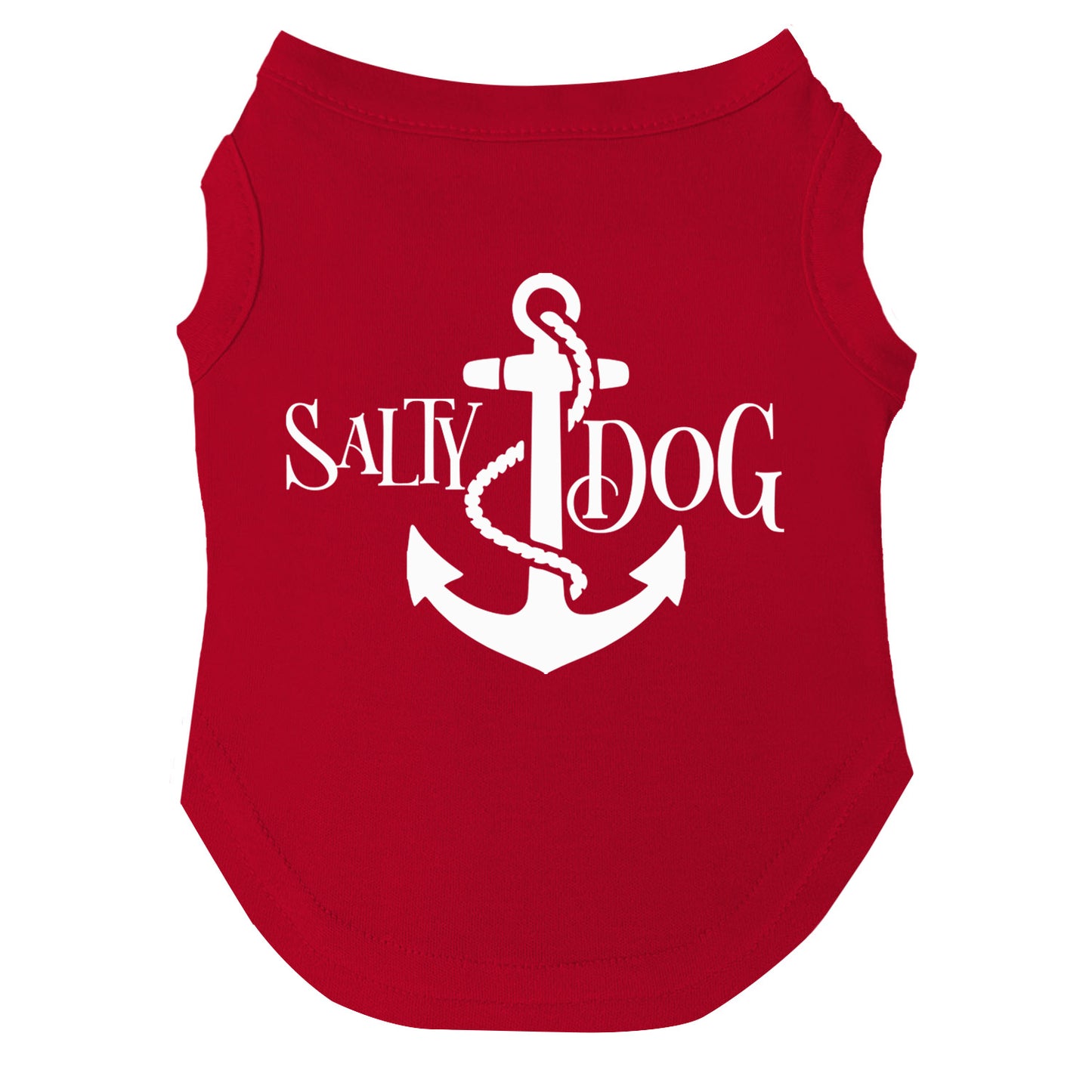 Salty Dog Dog Tee | Summer Pet Outfit | Soft Cotton Blend | Made in USA