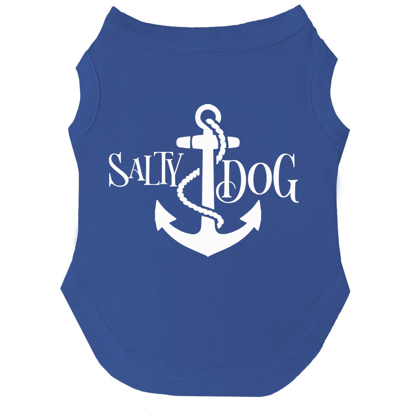 Salty Dog Dog Tee | Summer Pet Outfit | Soft Cotton Blend | Made in USA