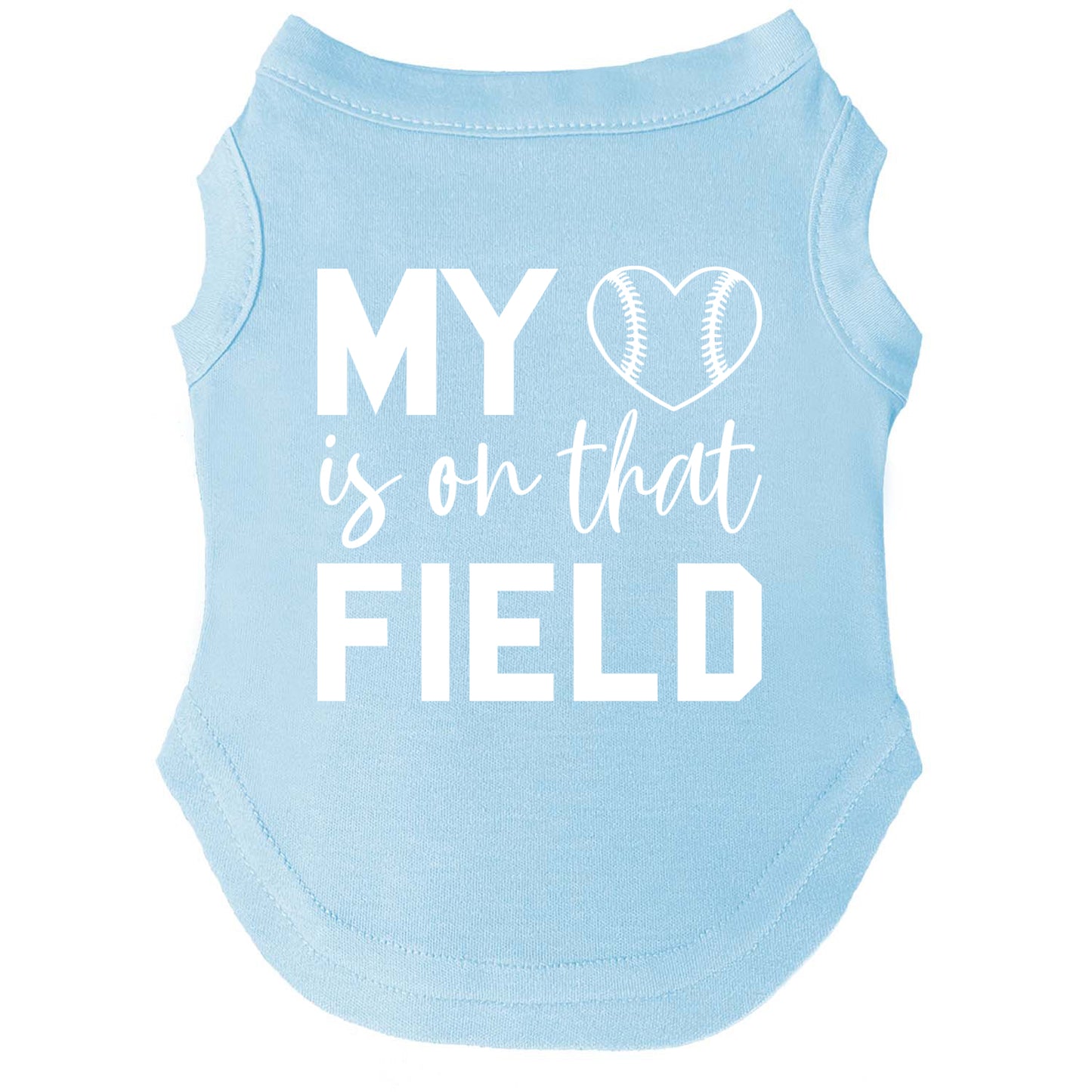 My Heart Is On That Field | Baseball Dog Tee | Game Day Pet Apparel | Cute Sports Dog Shirt | Team Spirit Outfit