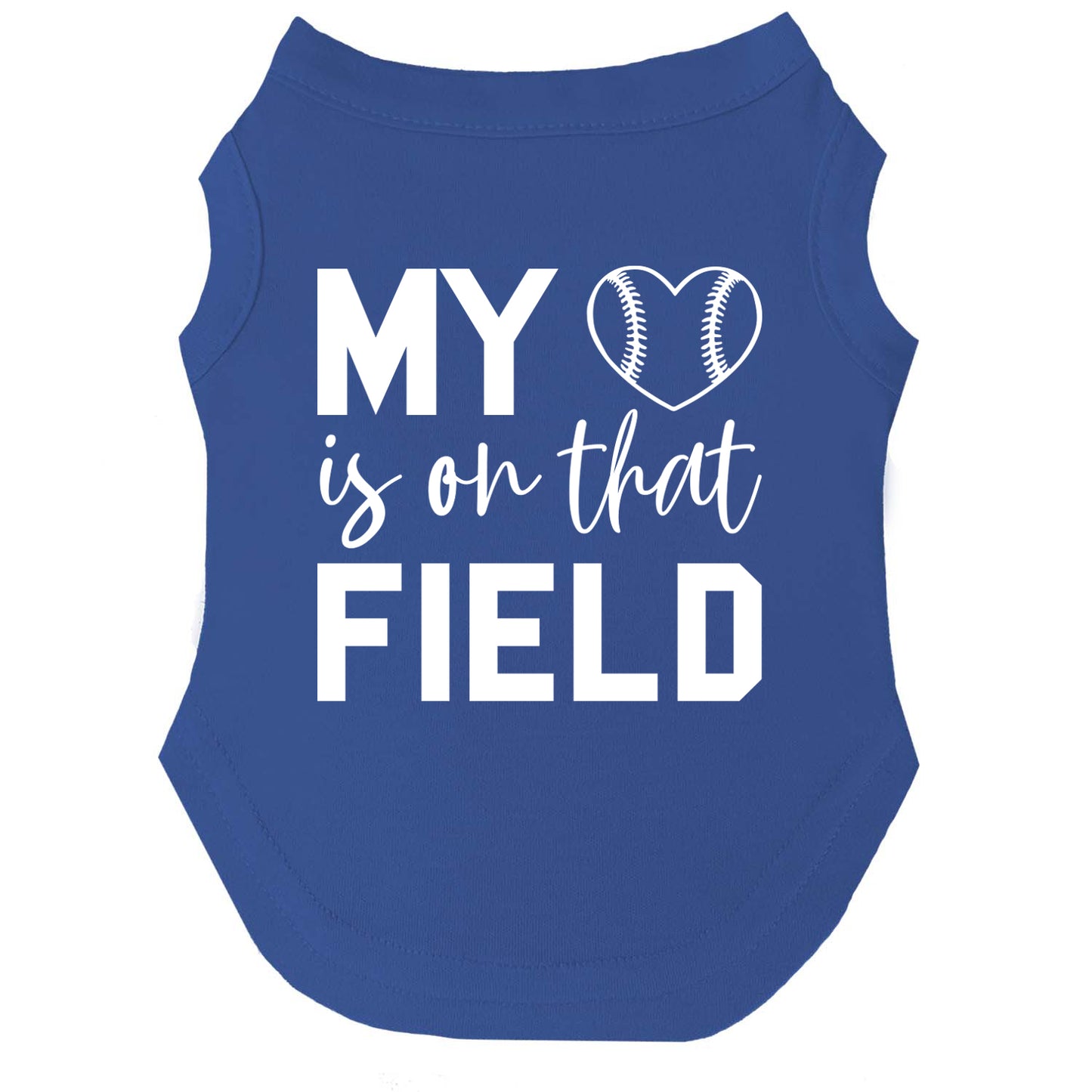 My Heart Is On That Field | Baseball Dog Tee | Game Day Pet Apparel | Cute Sports Dog Shirt | Team Spirit Outfit