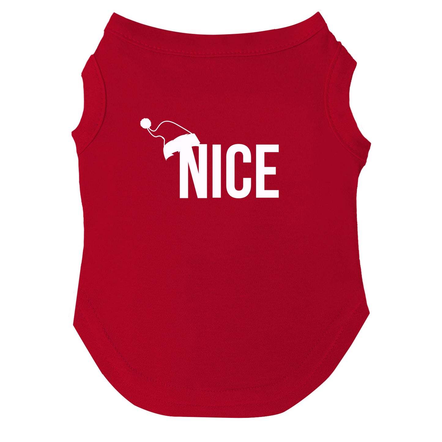 Nice Dog Tee | Soft Cotton Blend | Made in USA | Christmas Pet Outfit | Festive Pup Apparel