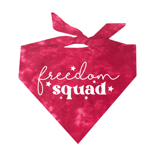 Freedom Squad Scrunch Tie Dye Pattern Triangle Dog Bandana