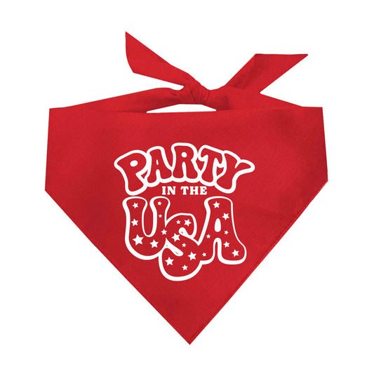 Party In The USA Triangle Dog Bandana