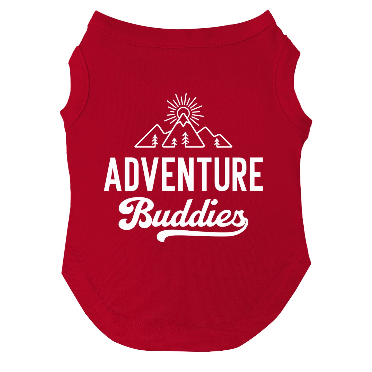 Adventure Buddies Dog Tee | Soft Cotton Blend | Made in USA | Outdoor Pet Outfit | Fun Pup Apparel