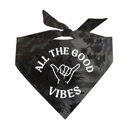 All The Good Vibes Scrunch Tie Dye Pattern Dog Bandana