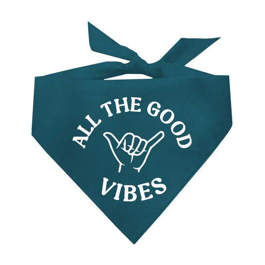 All The Good Vibes Triangle Dog Bandana (Assorted Earthy Colors)