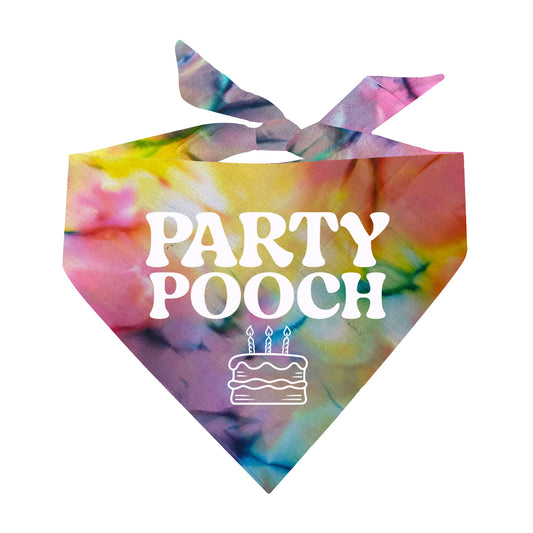 Party Pooch Scrunch Tie Dye Pattern Dog Bandana