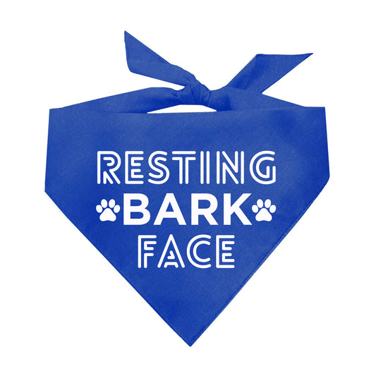 Resting Bark Face Triangle Dog Bandana