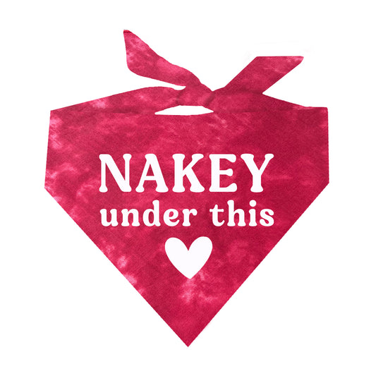Nakey Under This Scrunch Tie Dye Pattern Dog Bandana