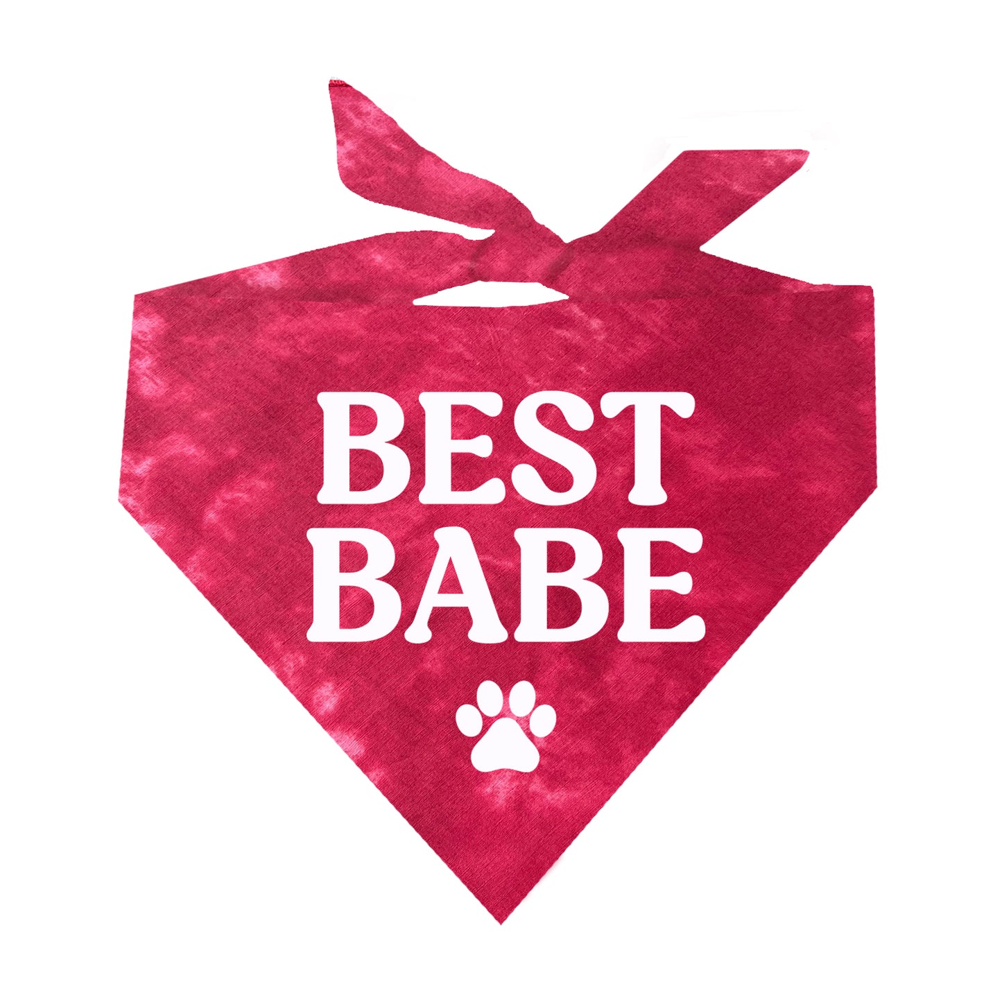 Best Babe Scrunch Tie Dye Pattern Dog Bandana