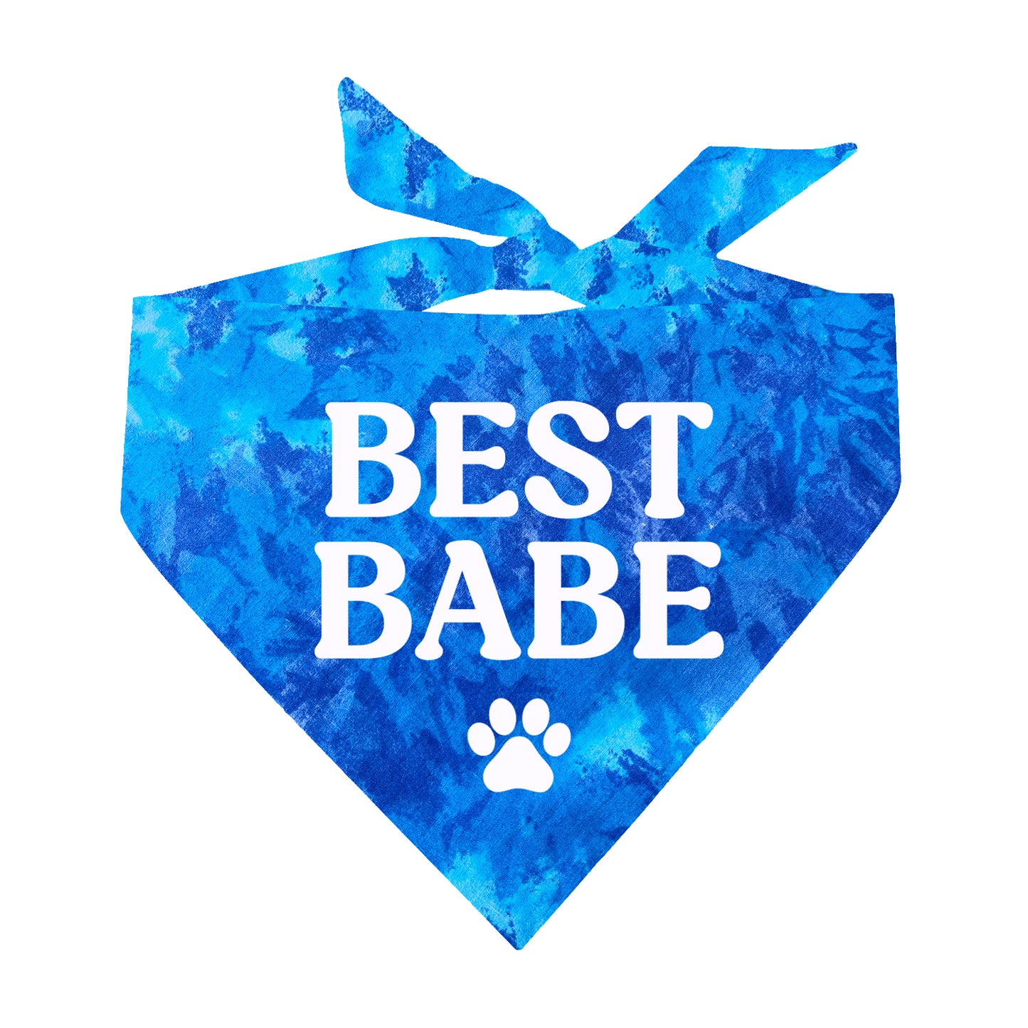 Best Babe Scrunch Tie Dye Pattern Dog Bandana