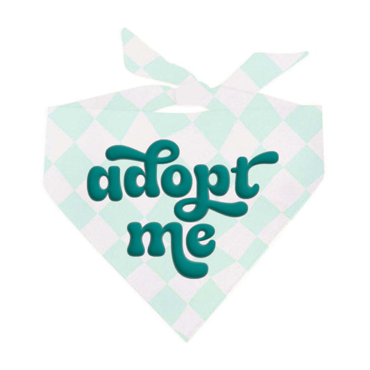 Adopt Me Dog Bandana – Puff Print Rescue Bandana for Adoptable Dogs | Shelter & Foster Pet Accessory
