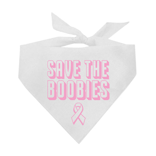 Save The Boobies Breast Cancer Awarness Triangle Dog Bandana