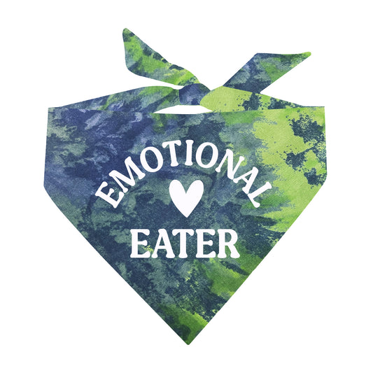 Emotional Eater Foodie Scrunch Tie Dye Pattern Dog Bandana
