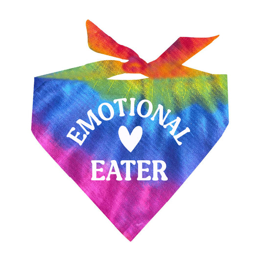 Emotional Eater Foodie Tie Dye Swirl Triangle Dog Bandana