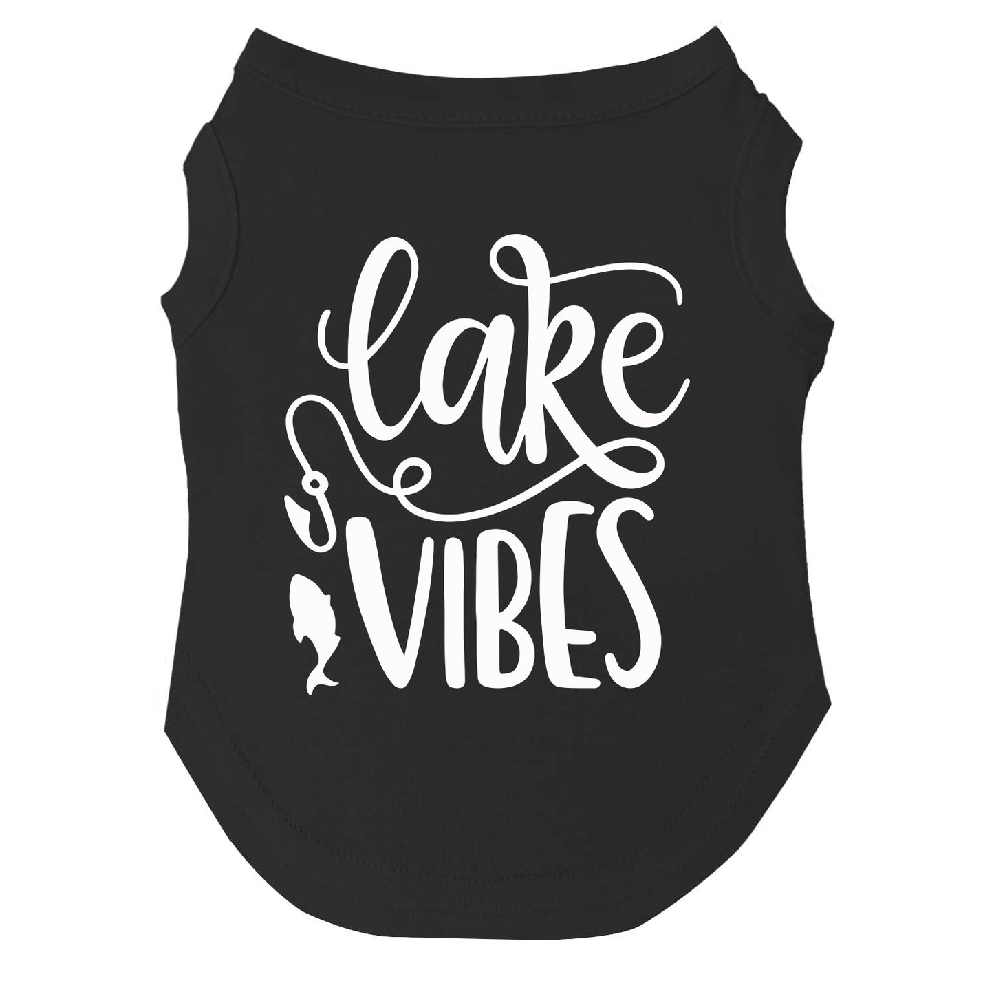 Lake Vibes Dog Tee | Soft Cotton Blend | Made in USA | Outdoor Pet Outfit | Summer Pup Apparel