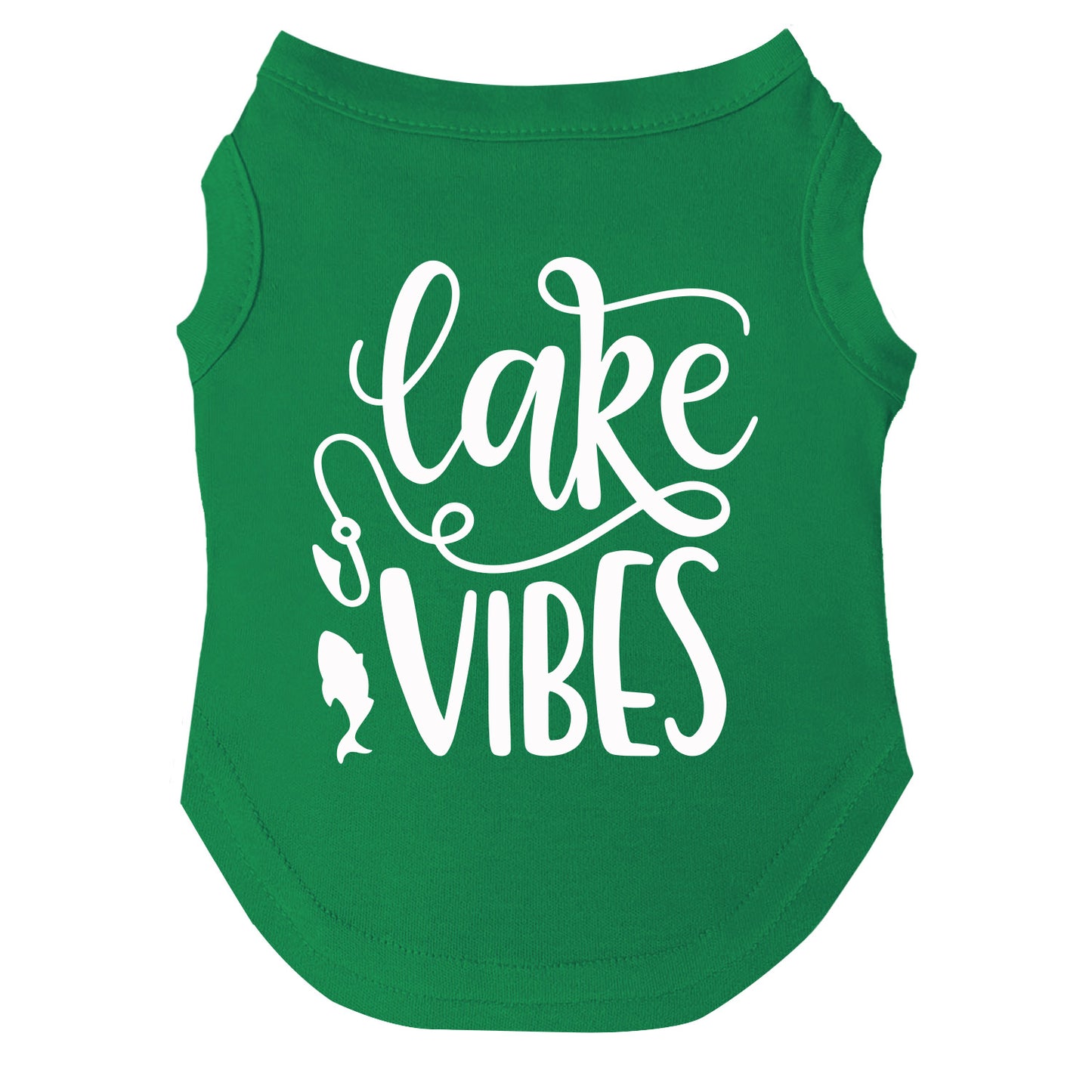 Lake Vibes Dog Tee | Soft Cotton Blend | Made in USA | Outdoor Pet Outfit | Summer Pup Apparel