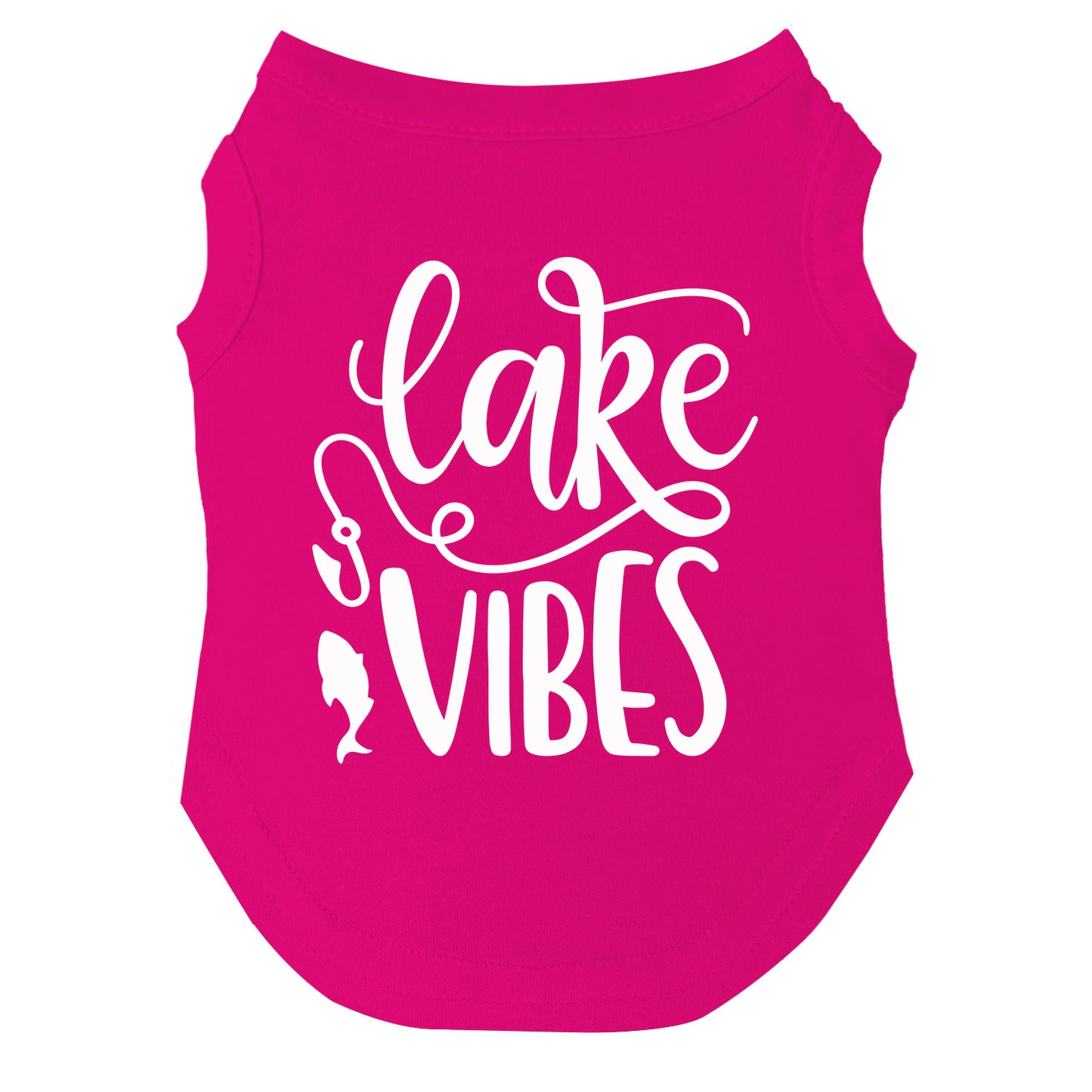 Lake Vibes Dog Tee | Soft Cotton Blend | Made in USA | Outdoor Pet Outfit | Summer Pup Apparel