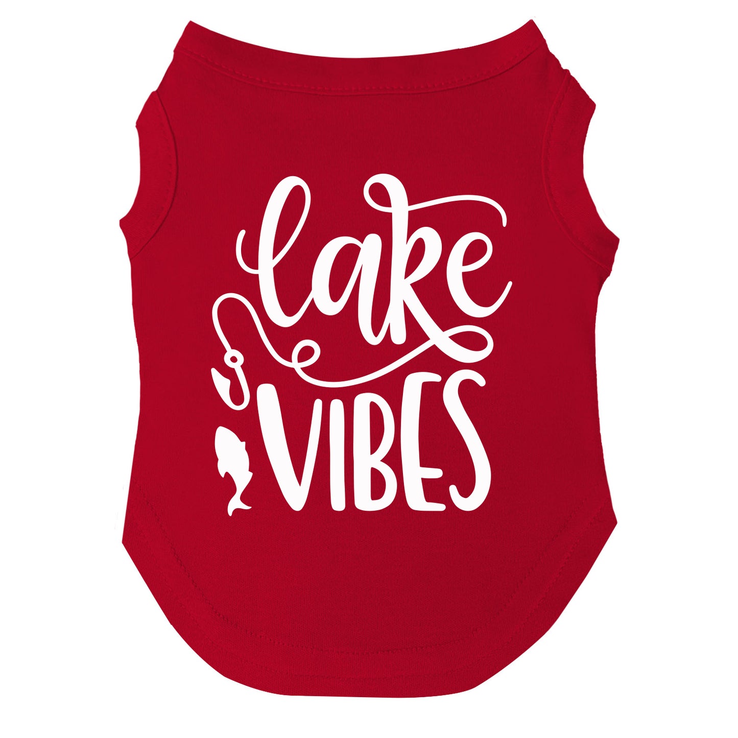 Lake Vibes Dog Tee | Soft Cotton Blend | Made in USA | Outdoor Pet Outfit | Summer Pup Apparel