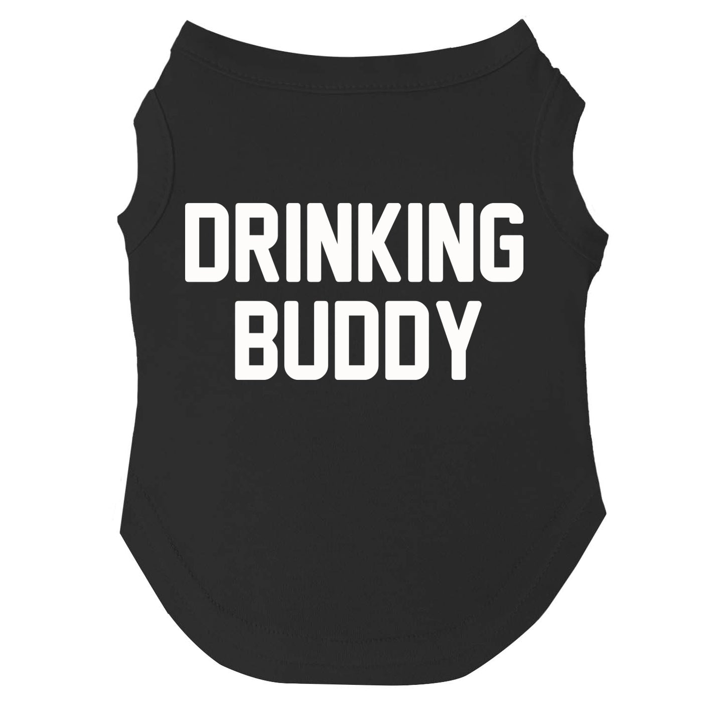 Drinking Buddy Dog Tee | Soft Cotton Blend | Made in USA | Funny Pet Outfit