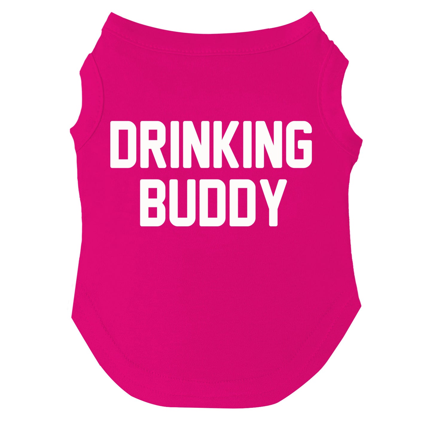 Drinking Buddy Dog Tee | Soft Cotton Blend | Made in USA | Funny Pet Outfit