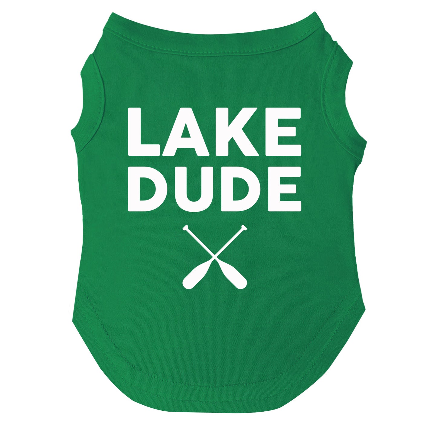 Lake Dude Dog Tee | Soft Cotton Blend | Made in USA | Outdoor Pet Outfit | Summer Pup Apparel