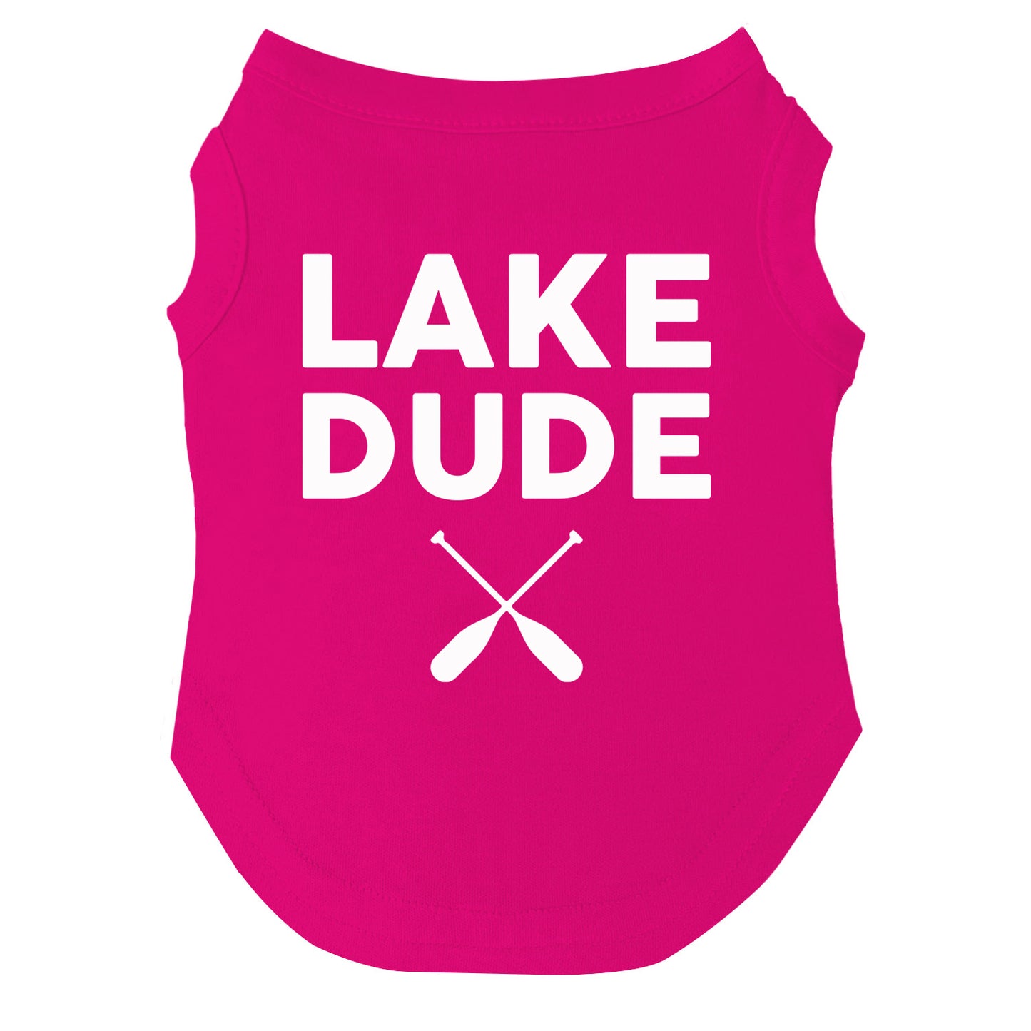Lake Dude Dog Tee | Soft Cotton Blend | Made in USA | Outdoor Pet Outfit | Summer Pup Apparel