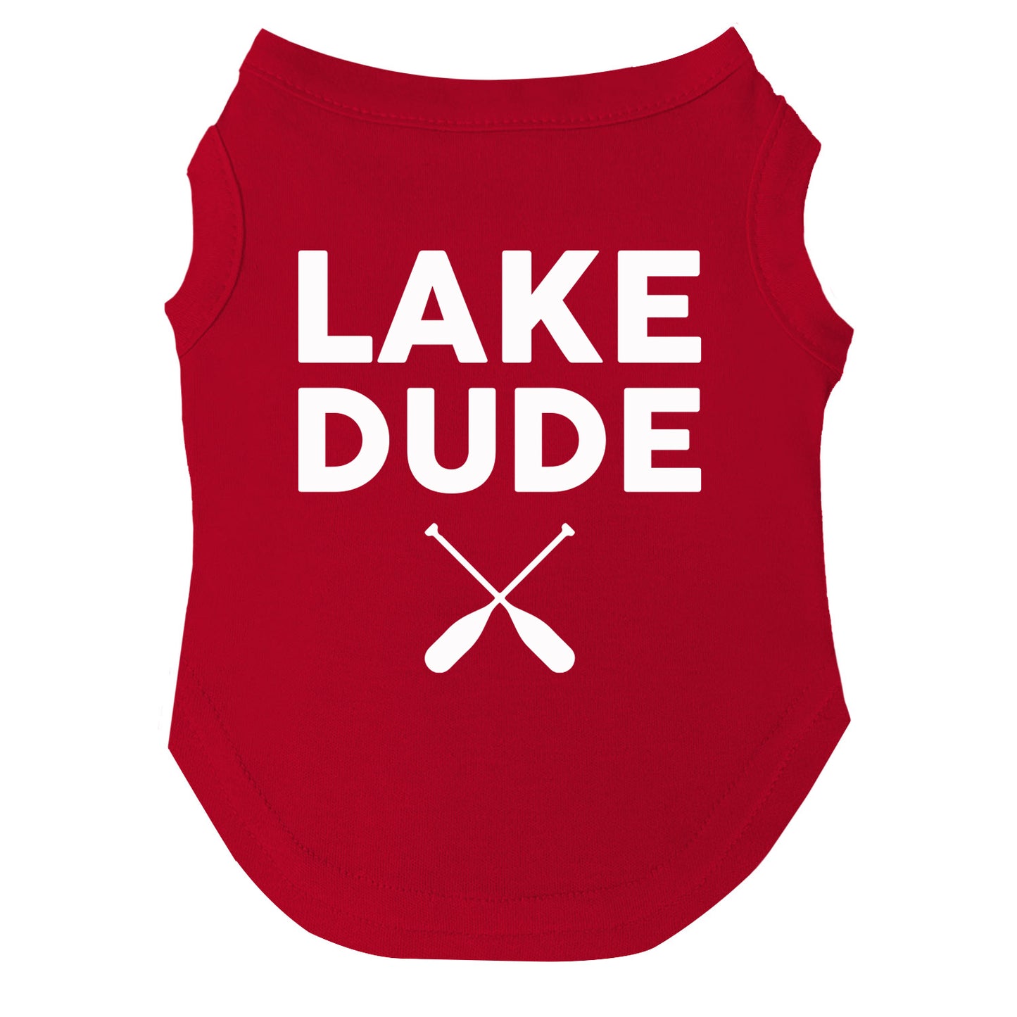 Lake Dude Dog Tee | Soft Cotton Blend | Made in USA | Outdoor Pet Outfit | Summer Pup Apparel