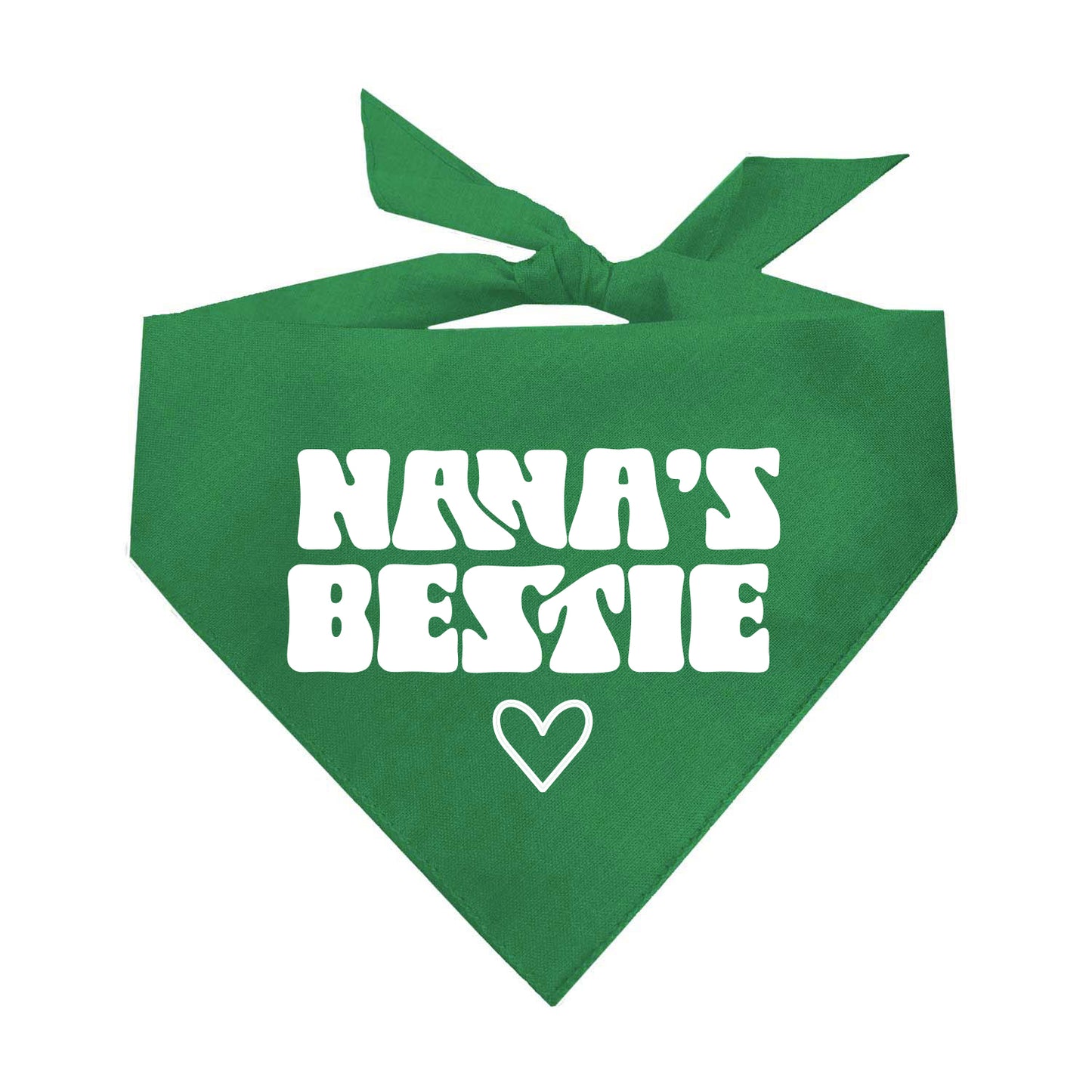 Nana’s Bestie Dog Bandana | 100% Natural Cotton Triangle | Made in USA | Gift for Dog Grandma | Grandparent Pet Accessory