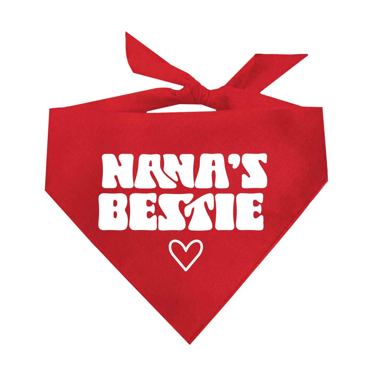 Nana’s Bestie Dog Bandana | 100% Natural Cotton Triangle | Made in USA | Gift for Dog Grandma | Grandparent Pet Accessory