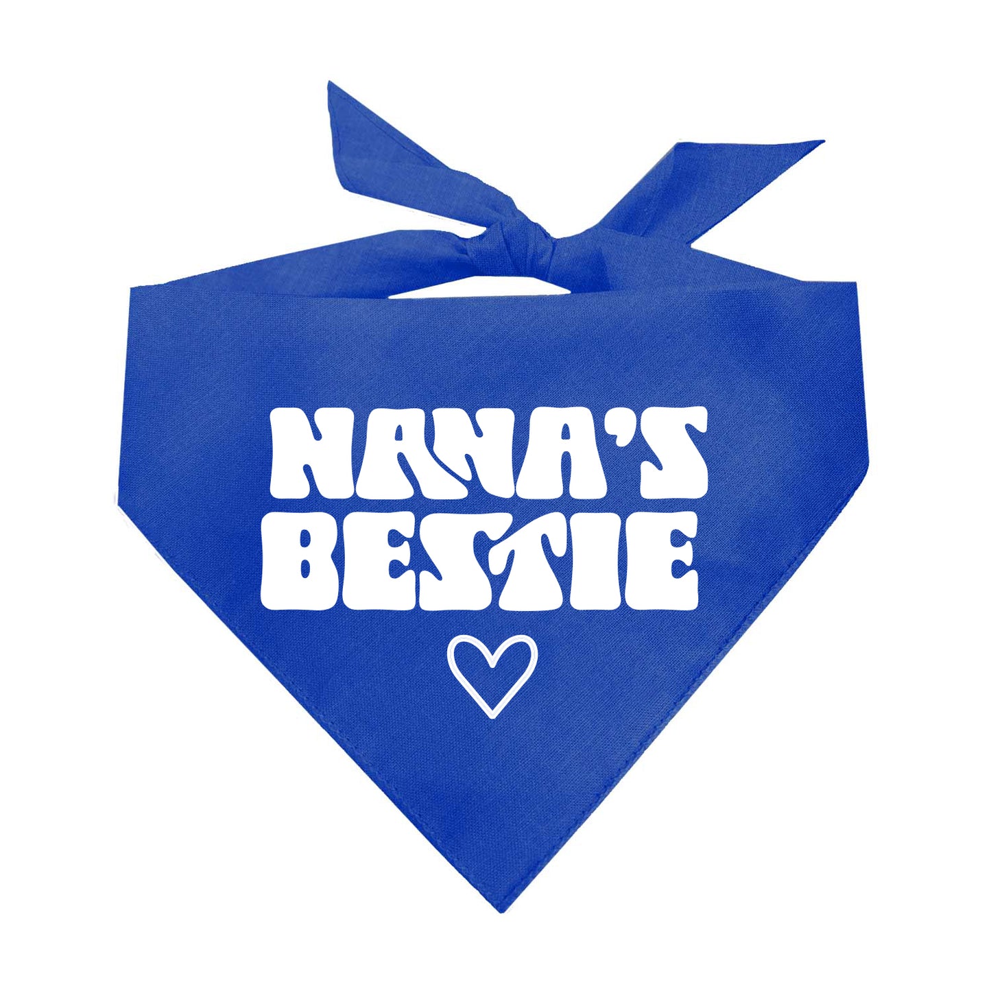 Nana’s Bestie Dog Bandana | 100% Natural Cotton Triangle | Made in USA | Gift for Dog Grandma | Grandparent Pet Accessory