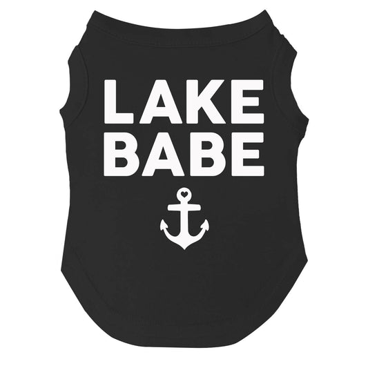 Lake Babe Dog Tee | Soft Cotton Blend | Made in USA | Outdoor Pet Outfit | Summer Pup Apparel