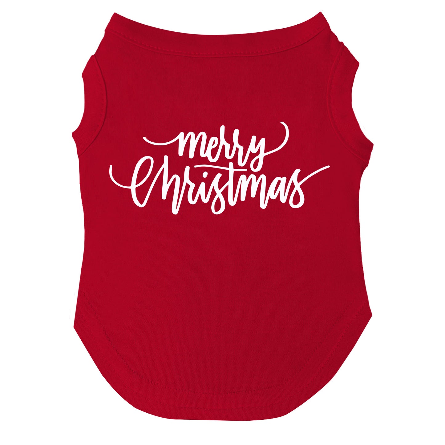 Merry Christmas Dog Tee | Soft Cotton Blend | Made in USA | Holiday Dog Shirt | Christmas Pet Apparel