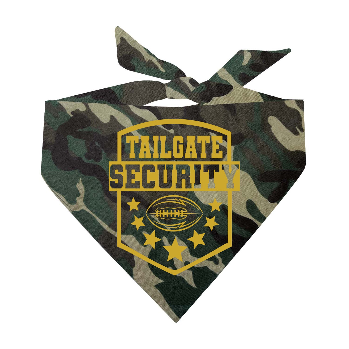 Tailgate Security Dog Bandana | 100% Natural Cotton Triangle | Made in USA | Funny Football Pet Accessory
