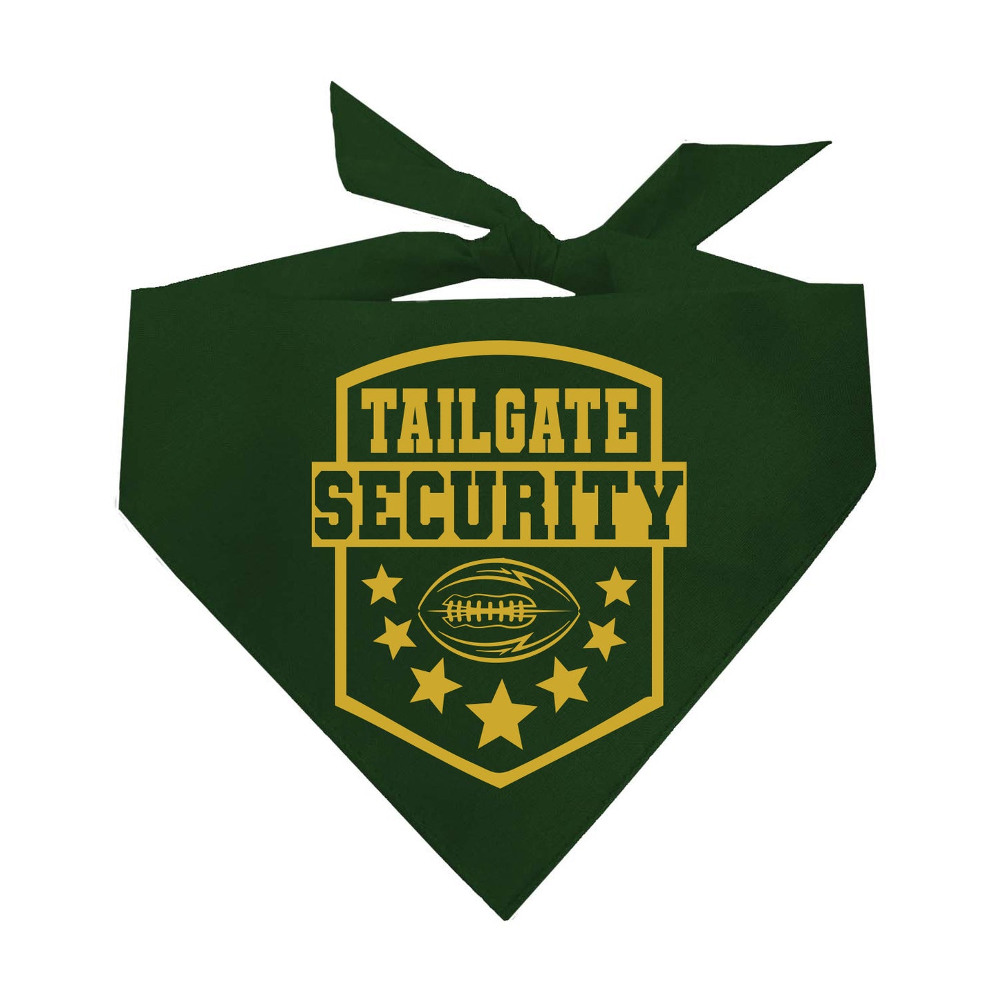 Tailgate Security Dog Bandana | 100% Natural Cotton Triangle | Made in USA | Funny Football Pet Accessory
