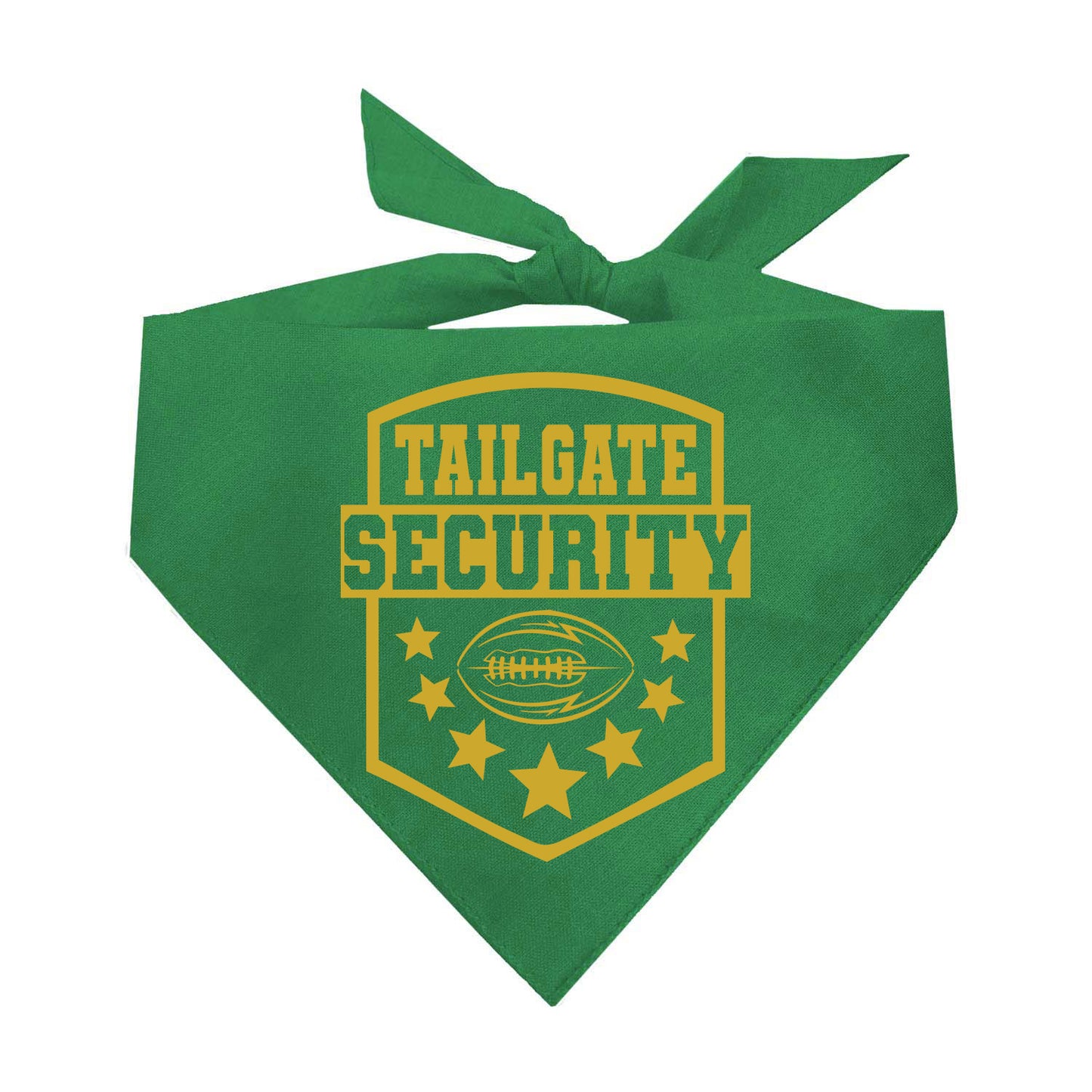 Tailgate Security Dog Bandana | 100% Natural Cotton Triangle | Made in USA | Funny Football Pet Accessory