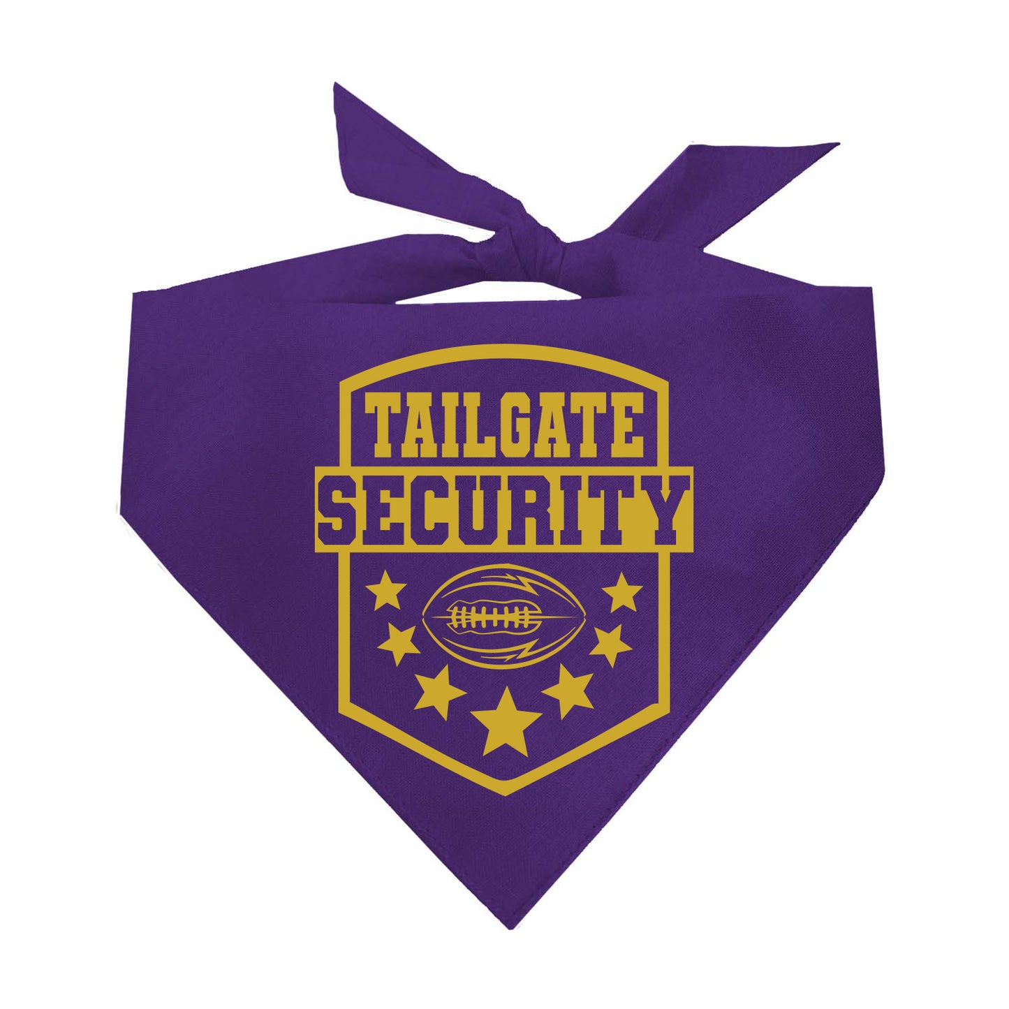 Tailgate Security Dog Bandana | 100% Natural Cotton Triangle | Made in USA | Funny Football Pet Accessory