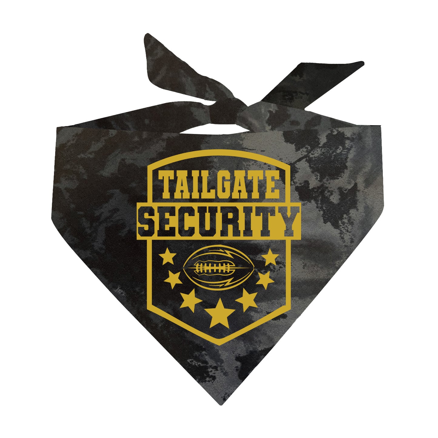 Tailgate Security Dog Bandana | 100% Natural Cotton Triangle | Made in USA | Funny Football Pet Accessory