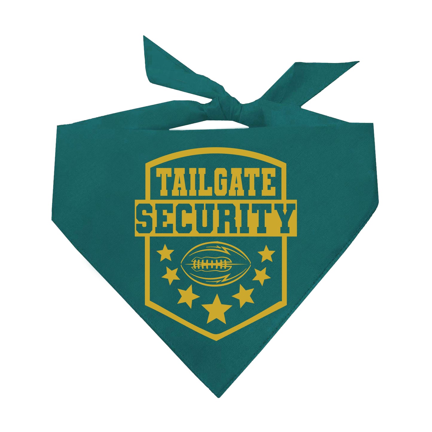 Tailgate Security Dog Bandana | 100% Natural Cotton Triangle | Made in USA | Funny Football Pet Accessory