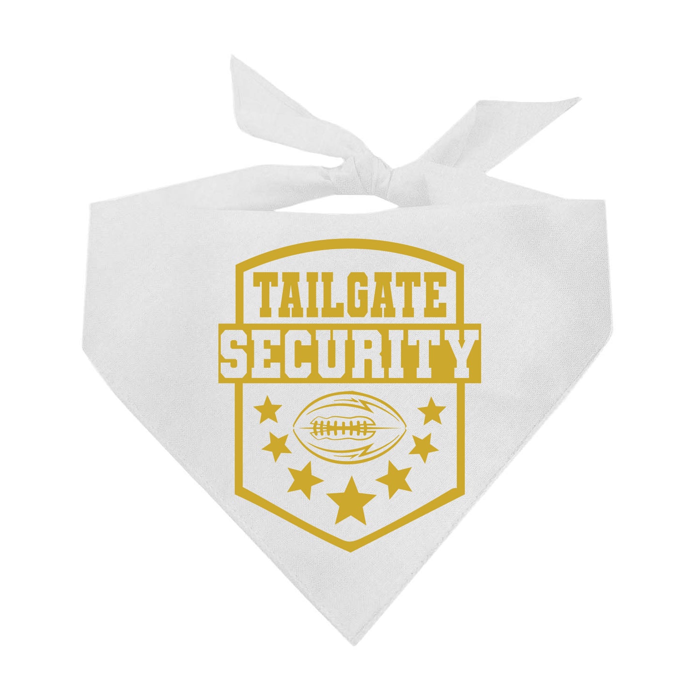 Tailgate Security Dog Bandana | 100% Natural Cotton Triangle | Made in USA | Funny Football Pet Accessory
