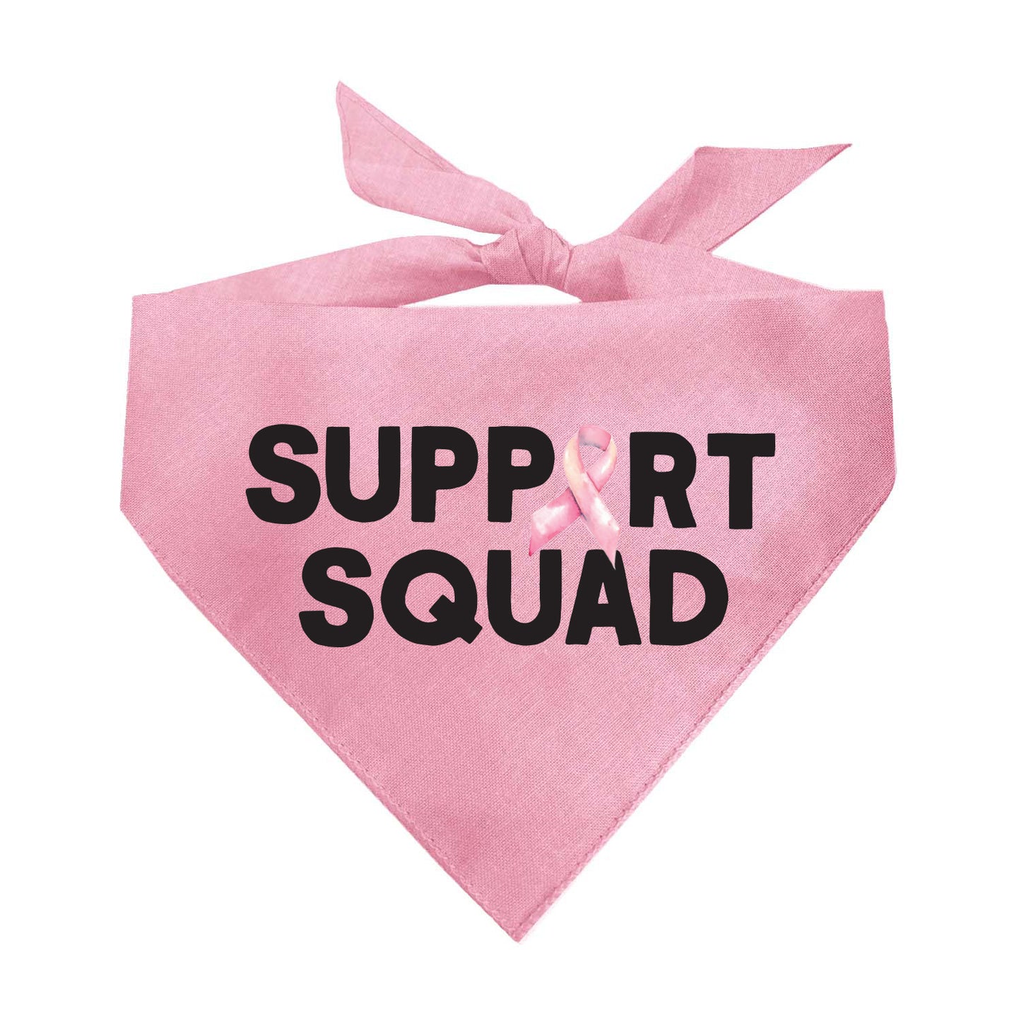 Support Squad Dog Bandana | 100% Natural Cotton Triangle | Made in USA | Awareness & Support Pet Accessory
