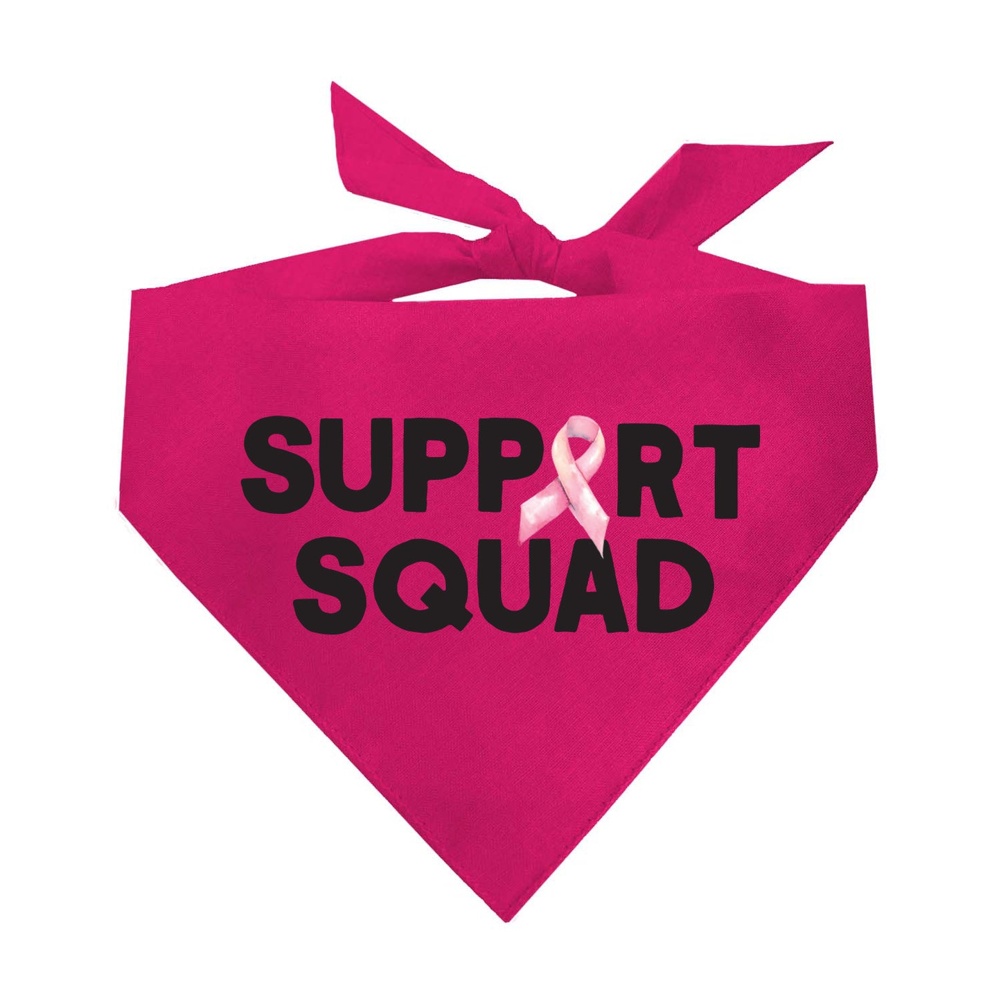 Support Squad Dog Bandana | 100% Natural Cotton Triangle | Made in USA | Awareness & Support Pet Accessory